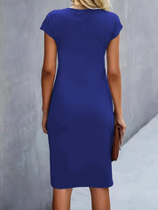 Grace | Midi Dress with Front Knot Design