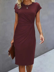 Grace | Midi Dress with Front Knot Design
