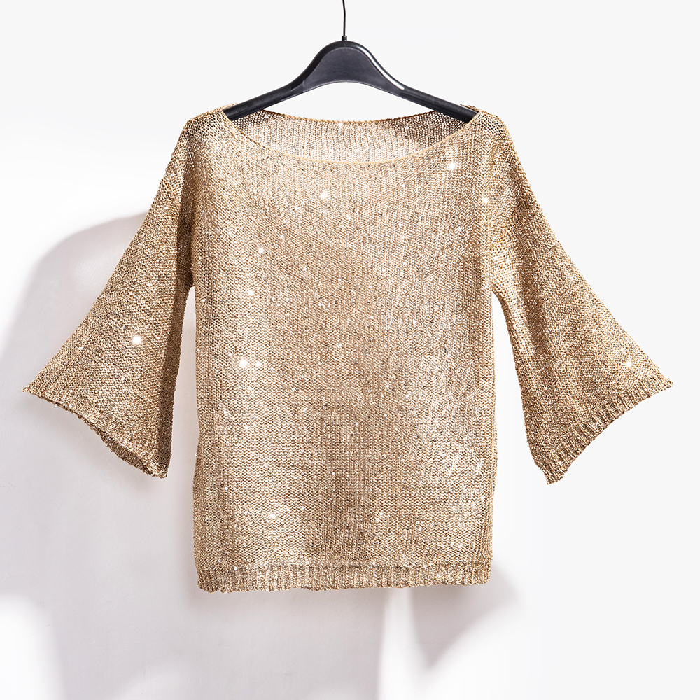 Glamorous sequin sweater for winter fashion-3