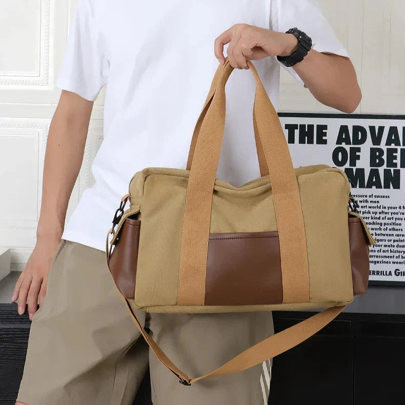 Joris | Large Vintage Canvas Travel Bag Shoulder Bag