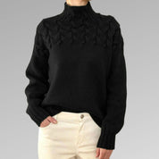 Roll collar sweater modern and cozy for women Winter 2025-6
