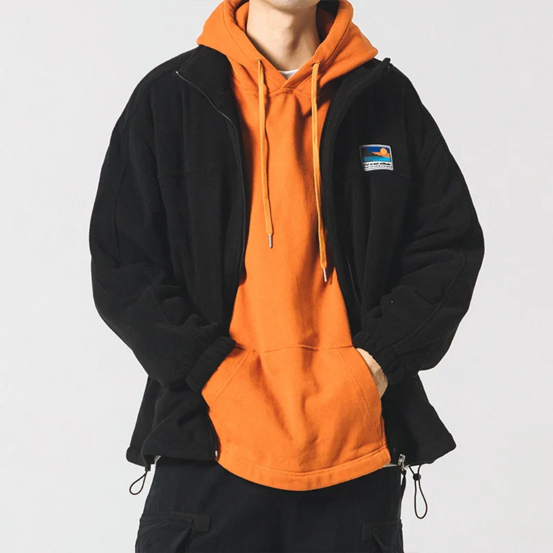 Men's Highly closed winter zipper Jacket | Long -sleeved-4