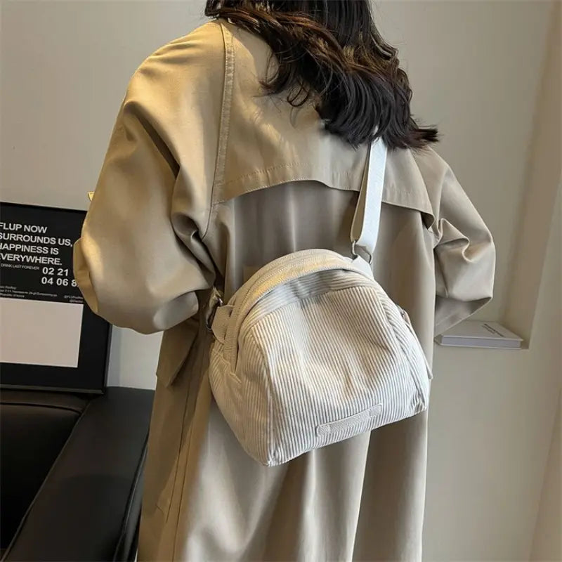 Eva | Simple Corduroy Shoulder Bag