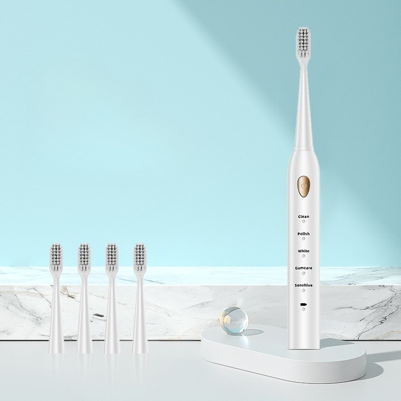 Revitalize Your Smile - FreshPulse Rechargeable Toothbrush with Extra Brush Heads