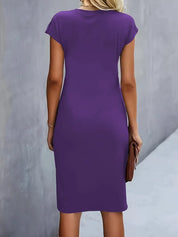 Grace | Midi Dress with Front Knot Design