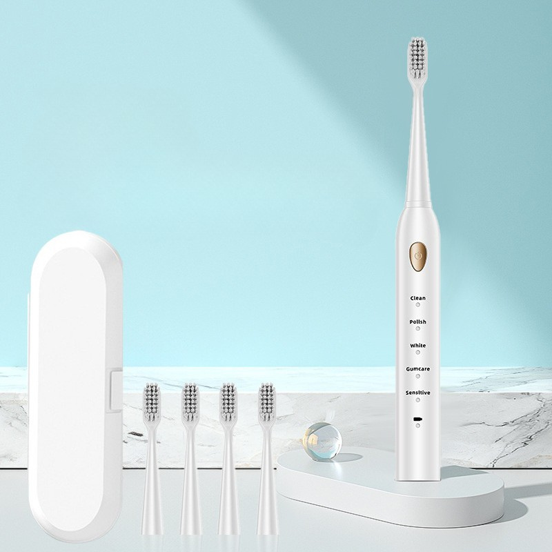 Revitalize Your Smile - FreshPulse Rechargeable Toothbrush with Extra Brush Heads