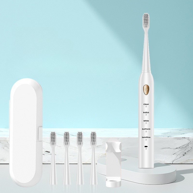 Revitalize Your Smile - FreshPulse Rechargeable Toothbrush with Extra Brush Heads
