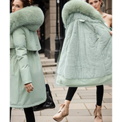 Women's warm comfortable parka jacket | Hood-2