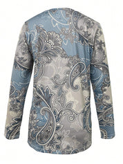 Elegant women's sweater with art printing for winter-3