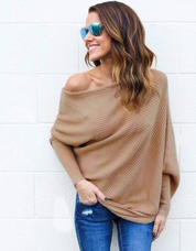 Sweater in seductive off-shoulder style for women-6