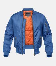 David | Classic Bomber Jacket with Utility Zipper Detail