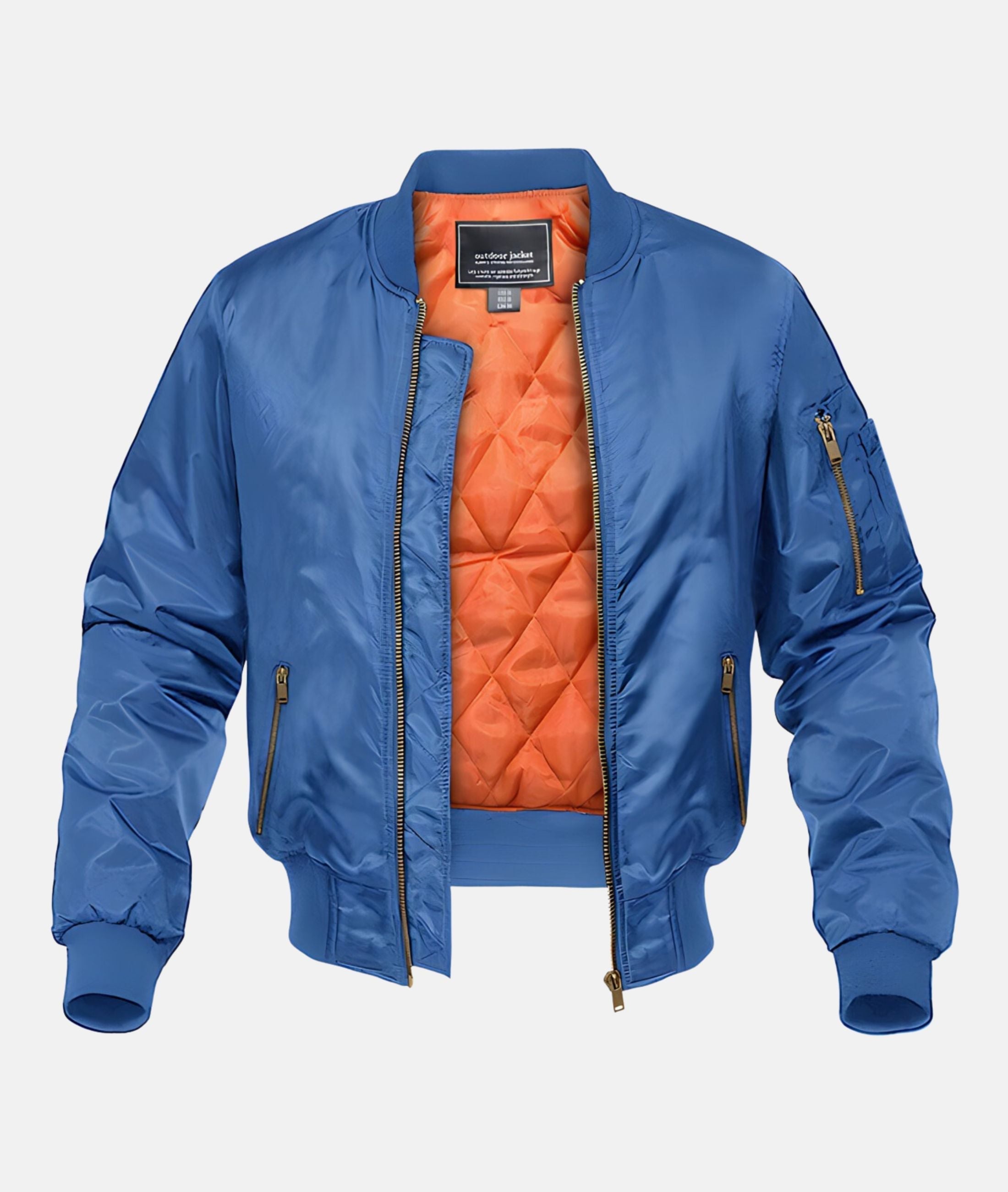 David | Classic Bomber Jacket with Utility Zipper Detail
