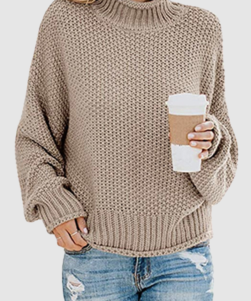 Sweater with collar and unique patchwork for women-2