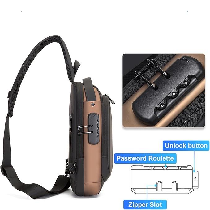 Ethan | Anti-Theft USB Crossbody Sling Travel Bag