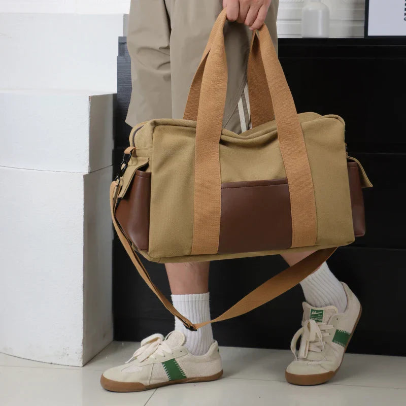 Joris | Large Vintage Canvas Travel Bag Shoulder Bag