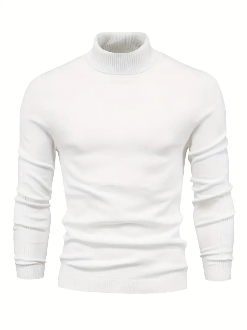 Men’s Turtleneck Sweater - Slim Fit - Soft Knit - Long Sleeve Smart Casual Wear-6
