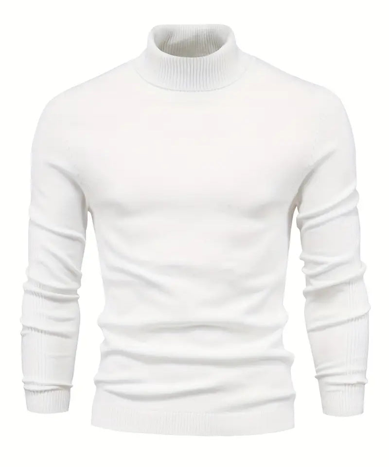 Men’s Turtleneck Sweater - Slim Fit - Soft Knit - Long Sleeve Smart Casual Wear-6