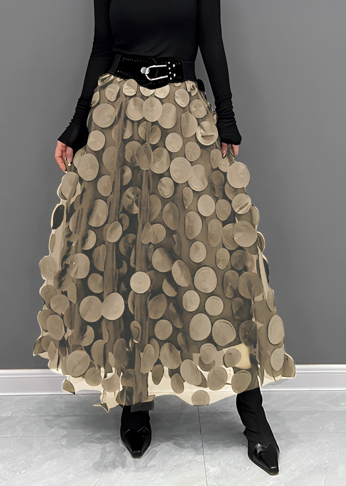 LAURA | Black Polka Dot Skirt