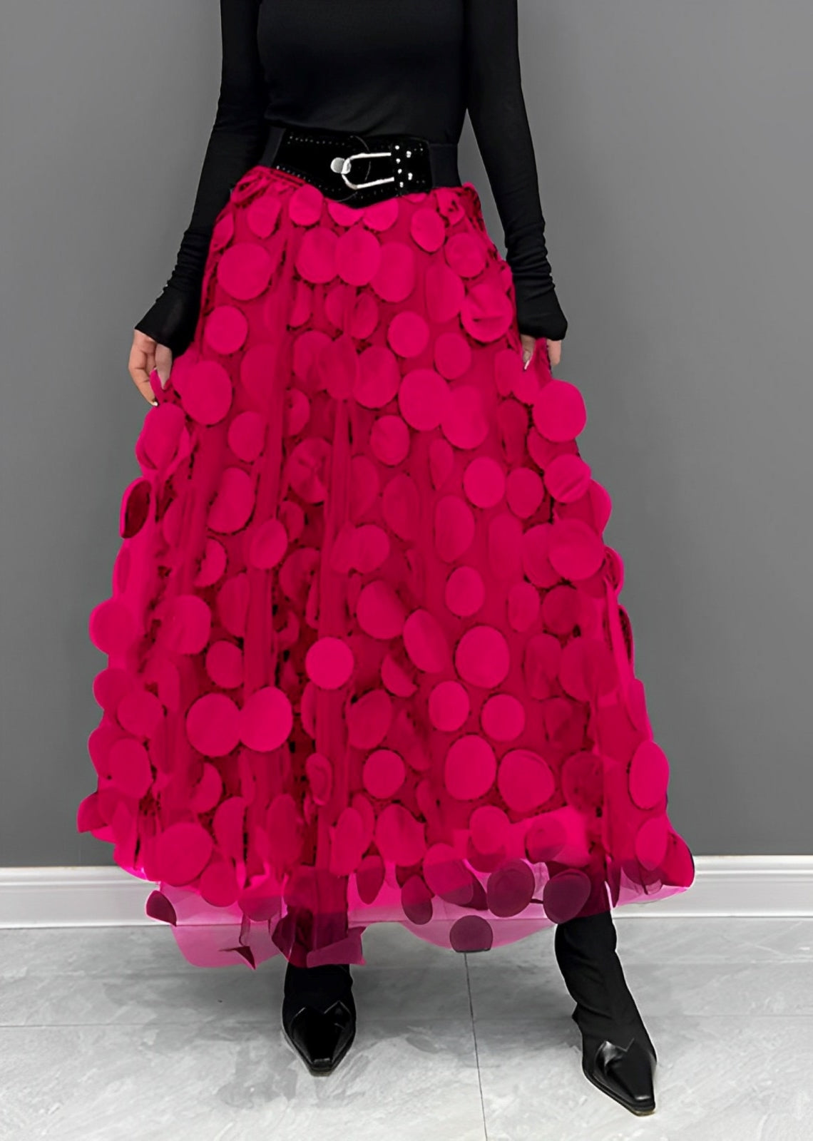 LAURA | Black Polka Dot Skirt