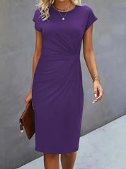Grace | Midi Dress with Front Knot Design