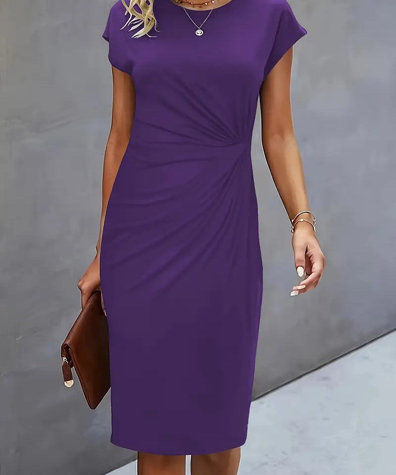 Grace | Midi Dress with Front Knot Design