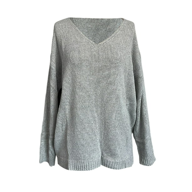 Sweater with a timeless V-neck for women: elegant and versatile-1