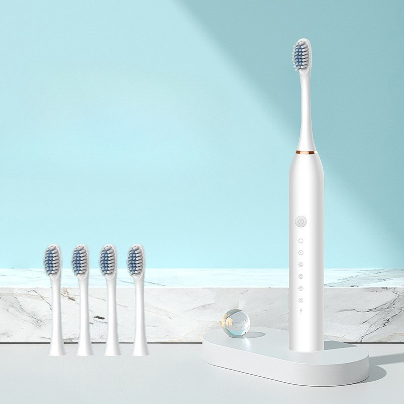 Revitalize Your Smile - FreshPulse Rechargeable Toothbrush with Extra Brush Heads