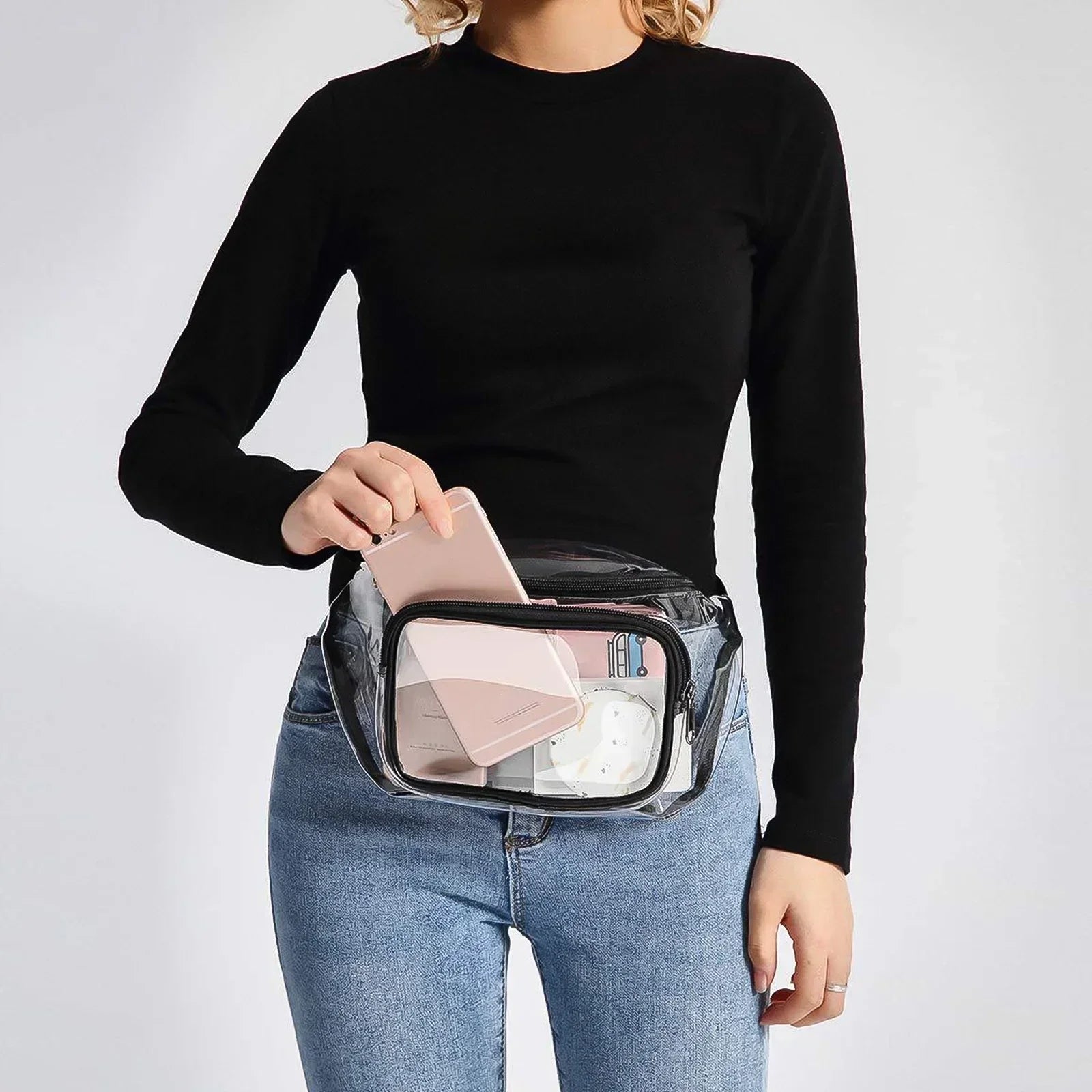 Emma | Transparent waterproof stadium-approved hip bag