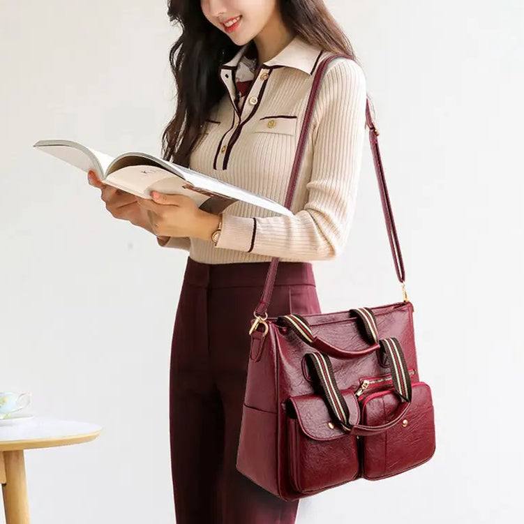 Eva | Multifunctional Leather Shoulder Bag