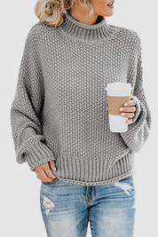 Sweater with collar and unique patchwork for women-3