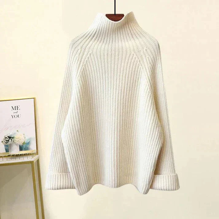 Loosely cut turtleneck sweater with free pants-2