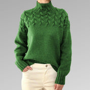 Roll collar sweater modern and cozy for women Winter 2025-5