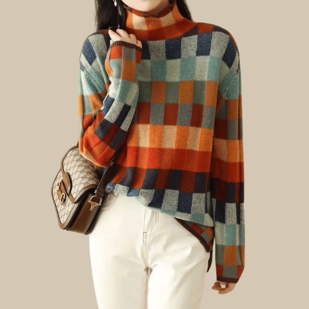 Comfortable color block sweater with a casual design-2