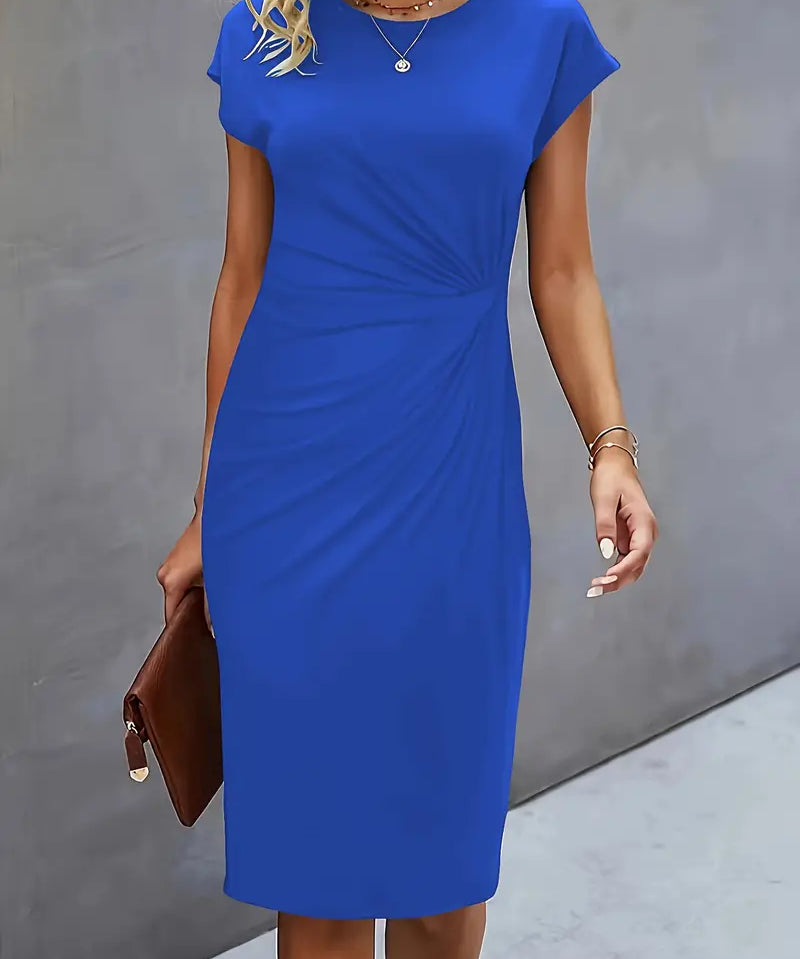 Grace | Midi Dress with Front Knot Design