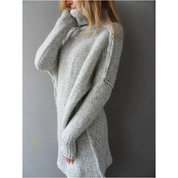 Linar | Ladies gray sweater in oversize-3