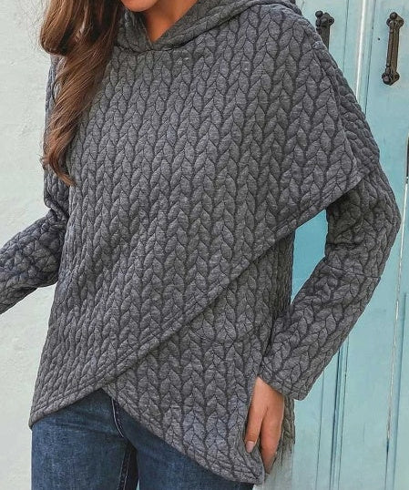Asymmetrical women's sweater: trendy & comfortable for winter-3