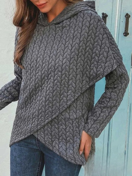 Asymmetrical women's sweater: trendy & comfortable for winter-3