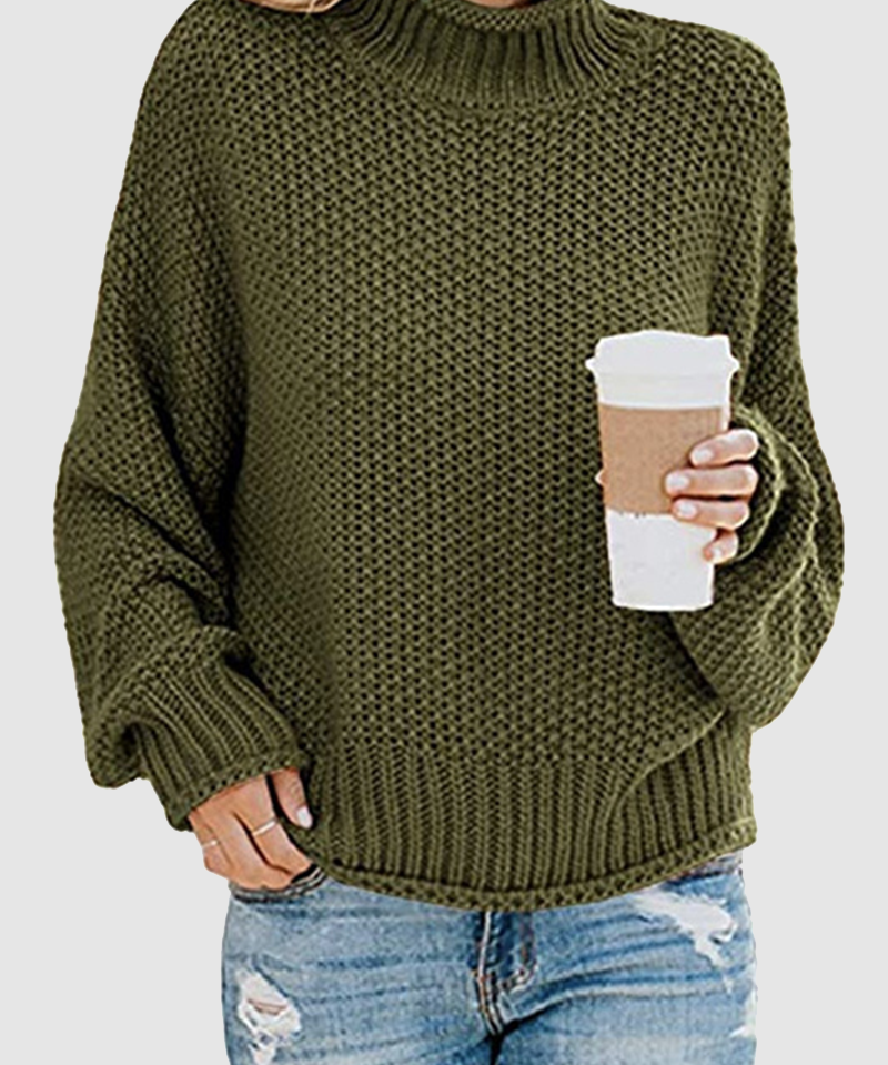 Sweater with collar and unique patchwork for women-4