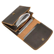 Lucas | Vintage Bifold Rundleather Travel Wallet with Snap Closure