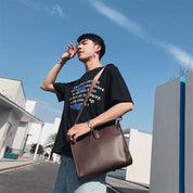 Liam | Retro Business Leather Shoulder Bag