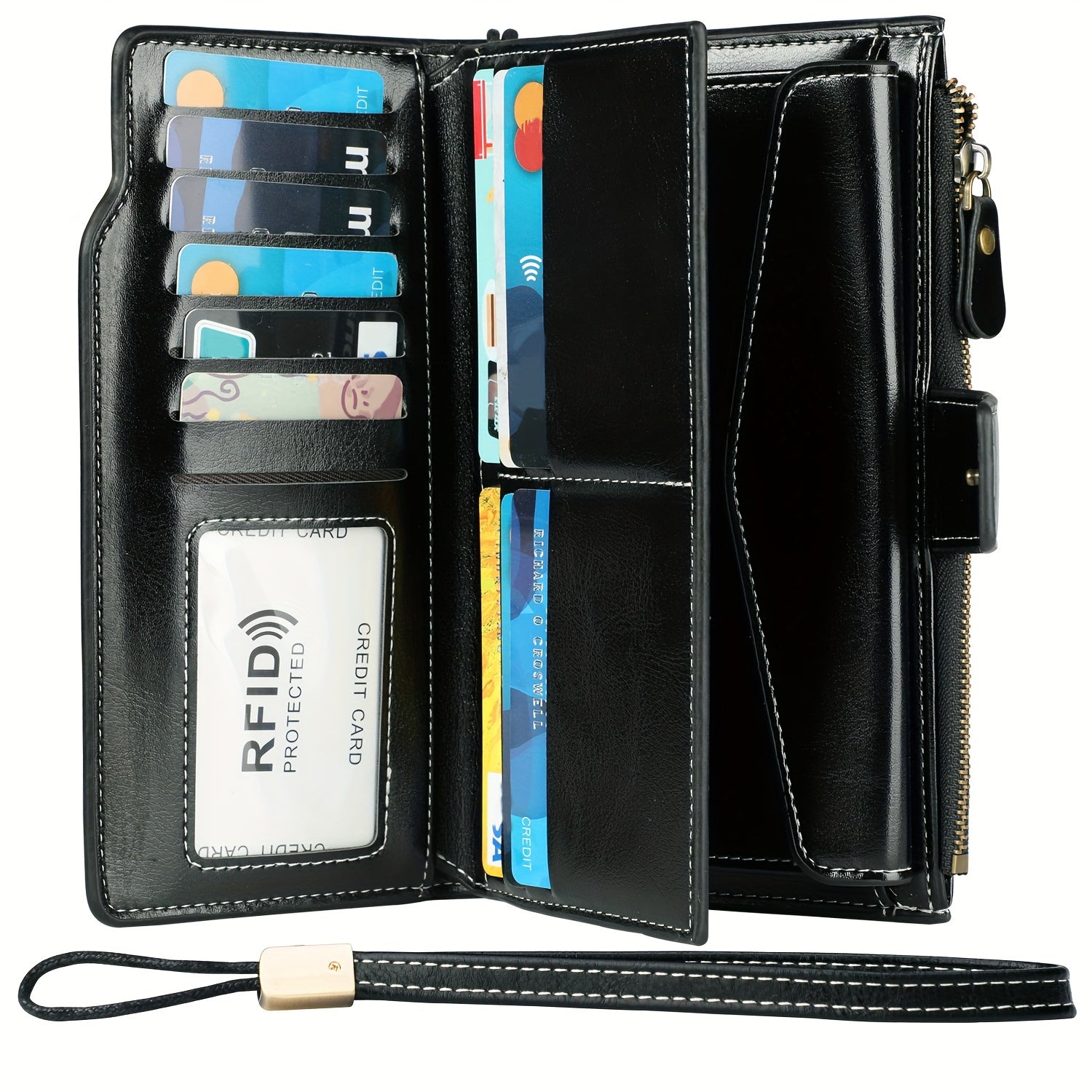 RFID-Secure Travel Wallet | Multi-Pocket Vintage Clutch