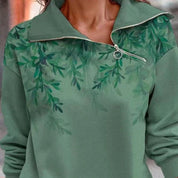 Green sweater with zipper for autumn/winter-2