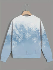 Sweater: Elegant winter sweater with snowflakes-2