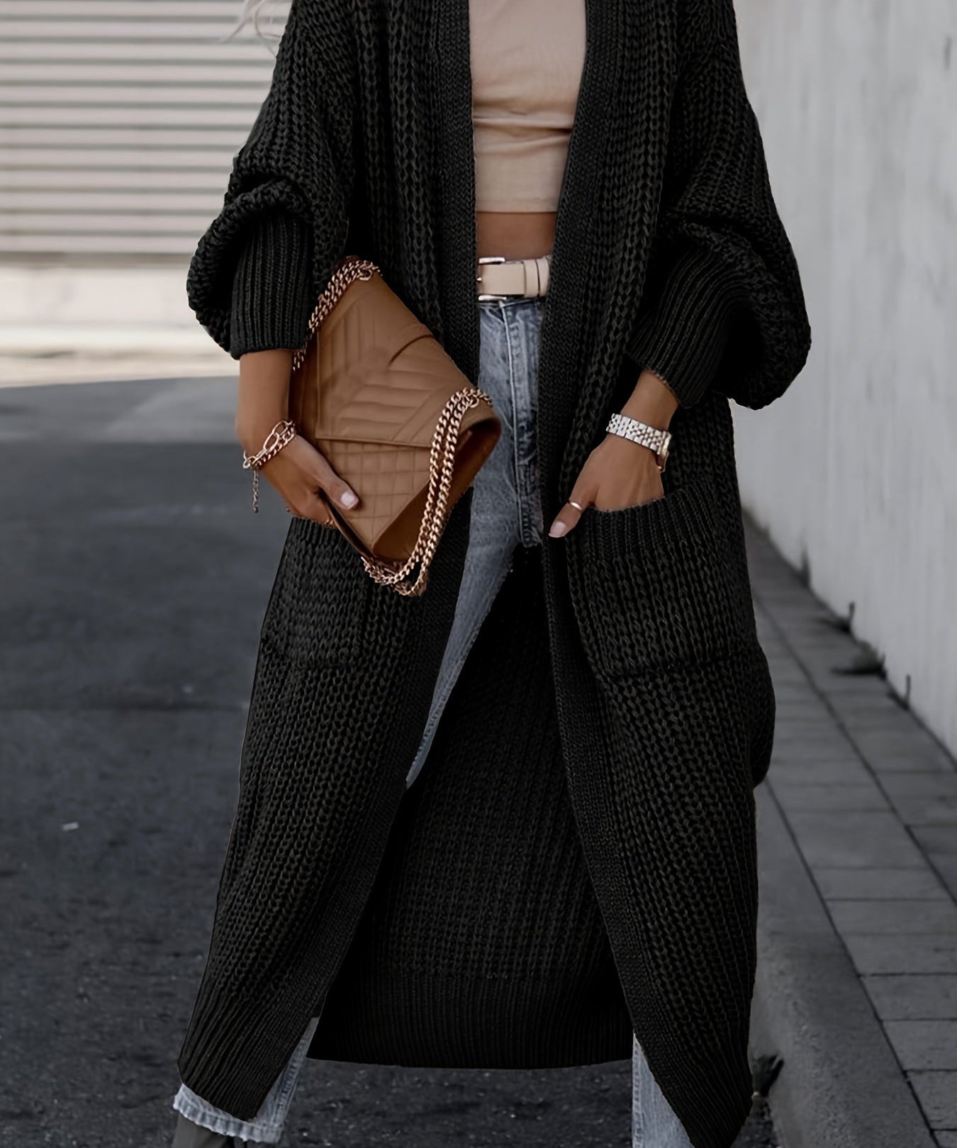 Narelle | Elegant Chunky Knit Long Cardigan