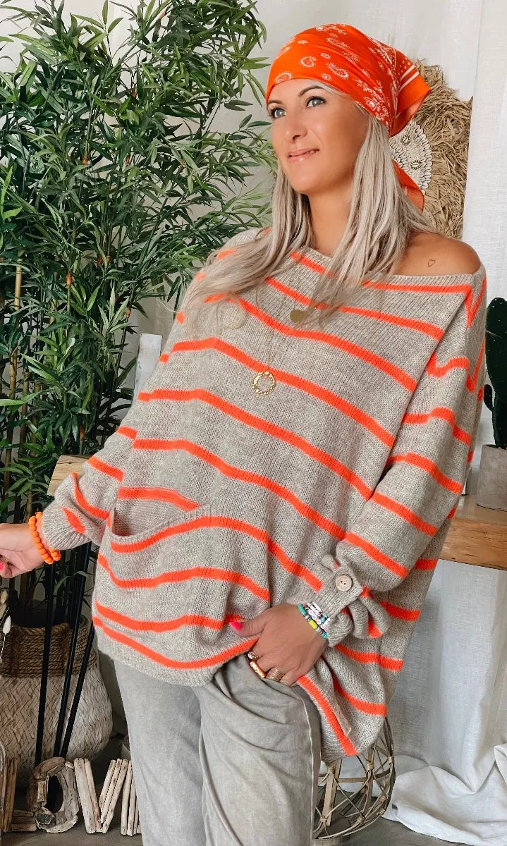 Cozy knitting sweater for women-3