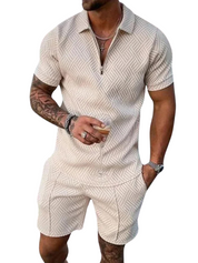 Peter | Stylish Textured Polo and Short Set
