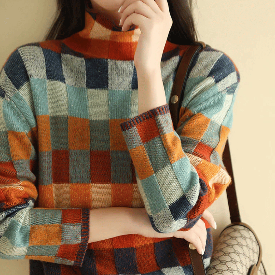 Comfortable color block sweater with a casual design-5