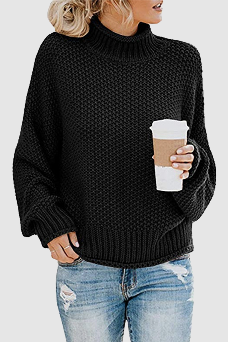 Sweater with collar and unique patchwork for women-5