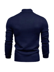 Men’s Turtleneck Sweater - Slim Fit - Soft Knit - Long Sleeve Smart Casual Wear-4