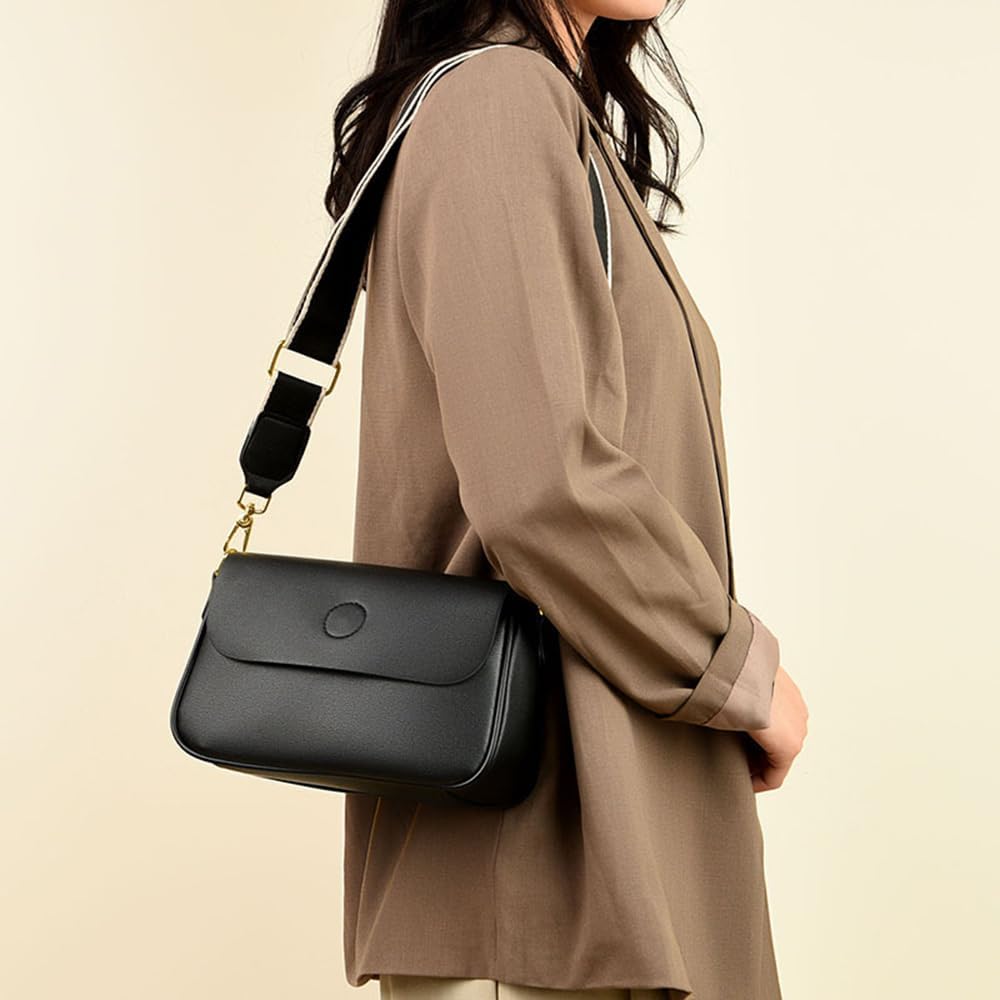Nora | Vegan Leather Shoulder Bag Flap Design